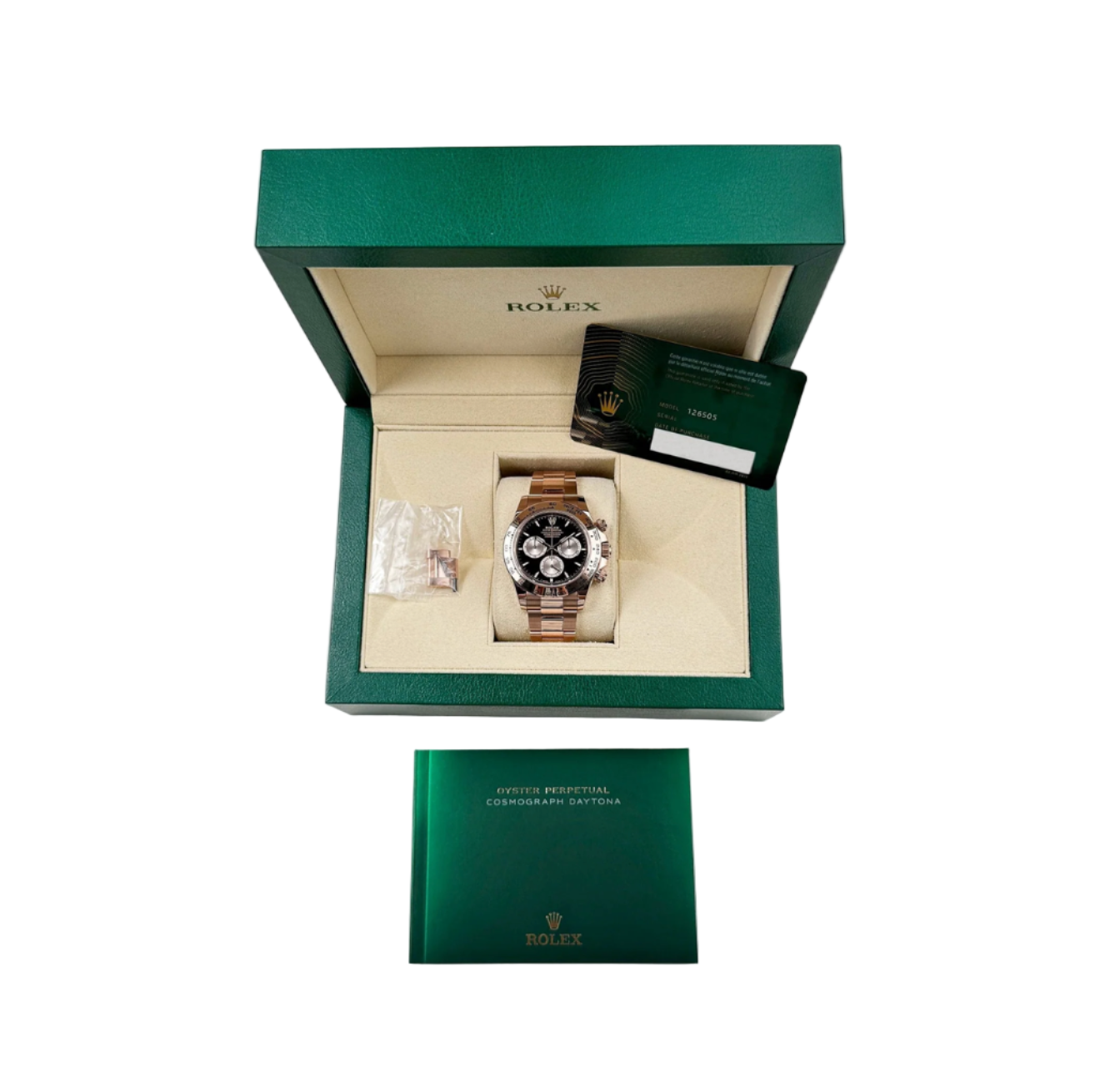 RLX Daytona 126505 Rose Gold Bright Black Dial