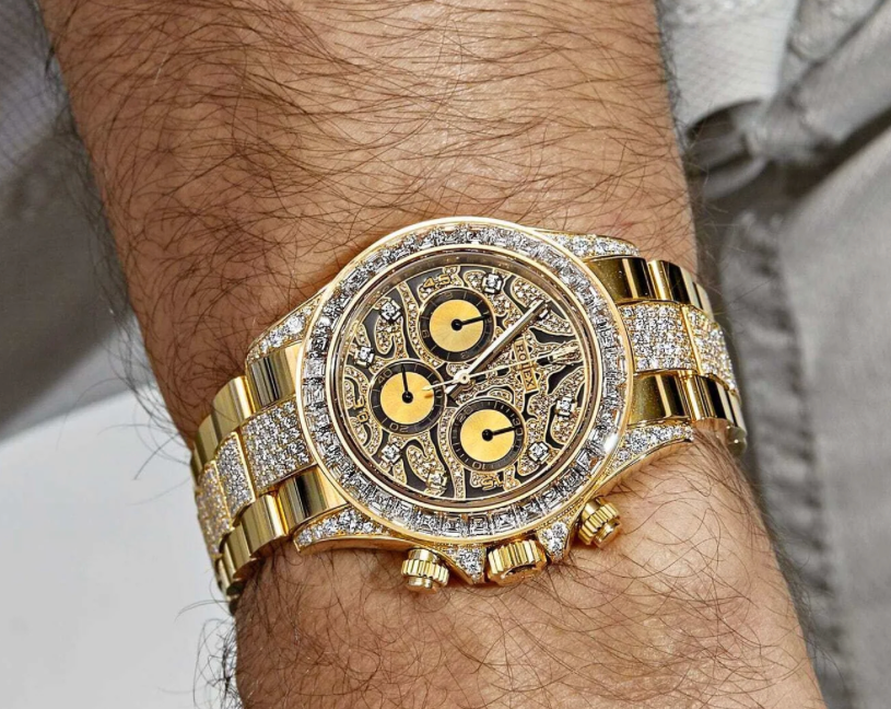 Rolex Daytona 'Eye of the Tiger' 116598TBR Yellow Gold Diamond Accents