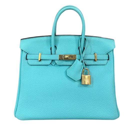 HM Bleu Atoll Togo Birkin 25 Gold Hardware