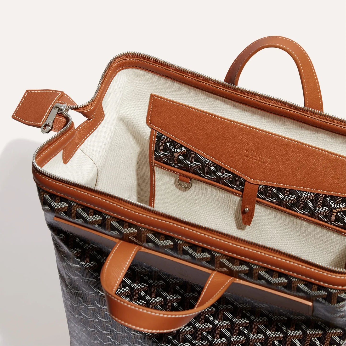 GY Coated Canvas and Leather Cisalpin Backpack