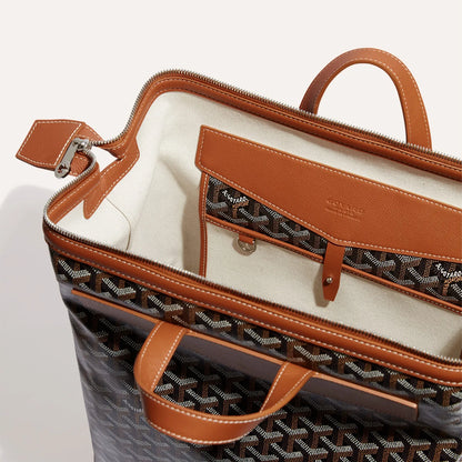 GY Coated Canvas and Leather Cisalpin Backpack