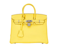 Hermes Taurillon Clemence Birkin 25 Handbag ‘Jaune de Naple’