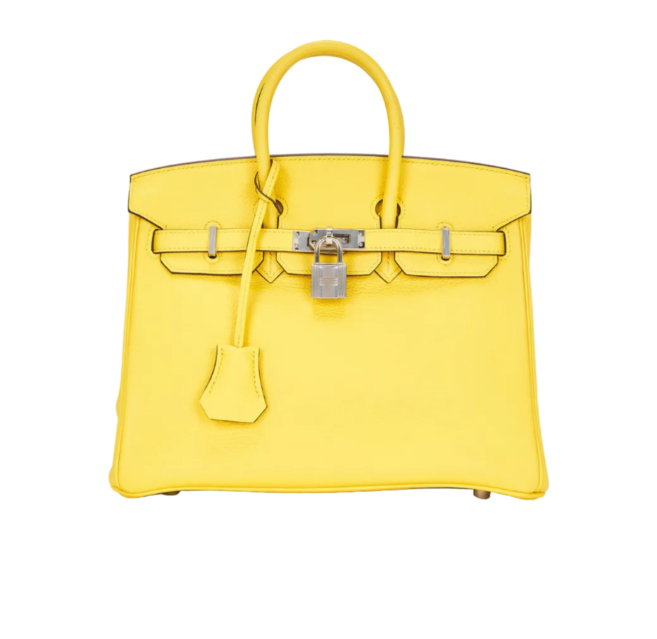 Hermes Taurillon Clemence Birkin 25 Handbag ‘Jaune de Naple’
