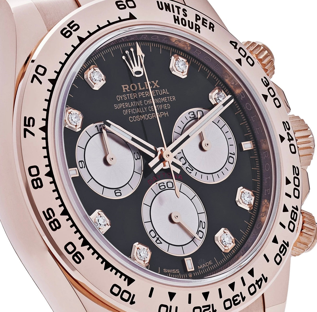 Rolex Daytona 126505 Rose Gold Black Diamond Dial