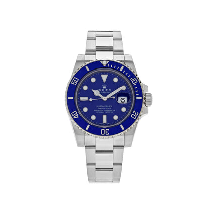 RLX Submariner Date 116619LB 'Smurf' White Gold Blue Dial Blue Bezel