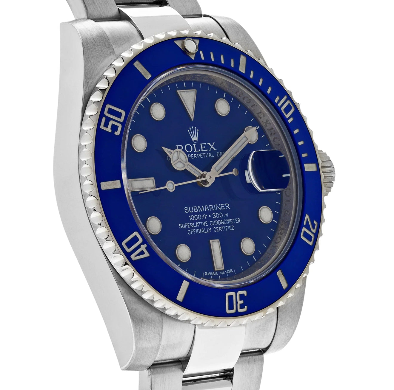 RLX Submariner Date 116619LB 'Smurf' White Gold Blue Dial Blue Bezel
