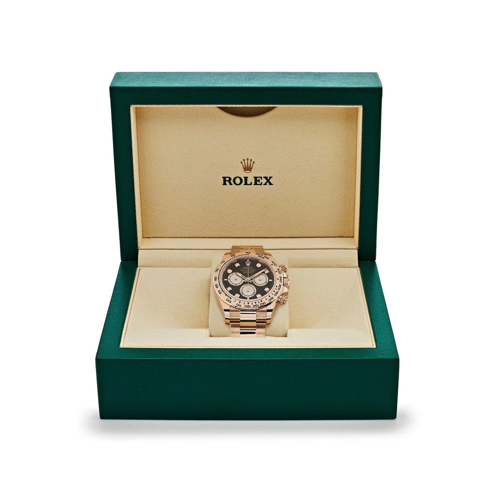 Rolex Daytona 126505 Rose Gold Black Diamond Dial