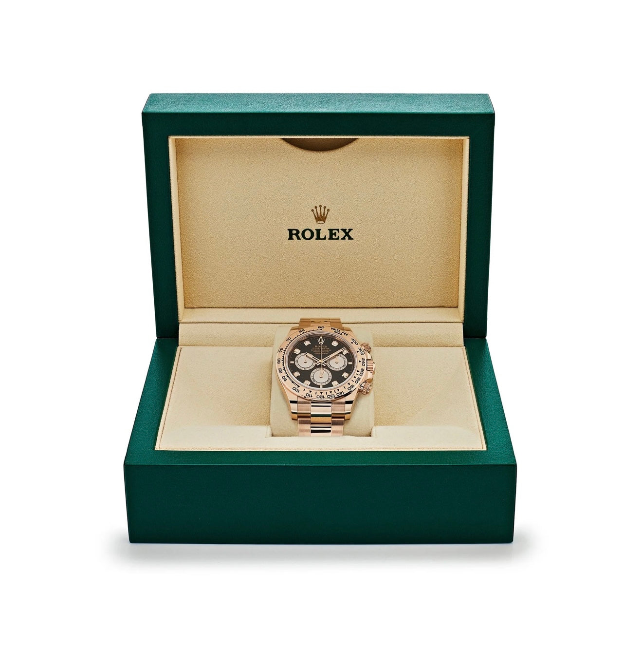 Rolex Daytona 126505 Rose Gold Black Diamond Dial