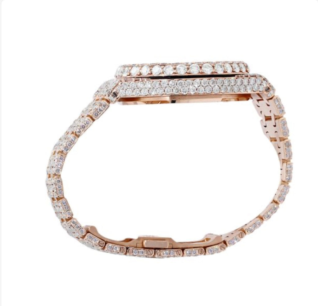 AP 18K Rose Gold Royal Oak 41MM VVS Lab Diamond Watch 37CT