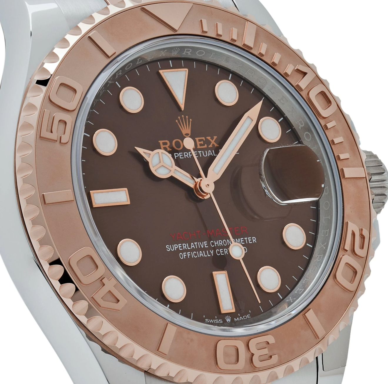 RLX Yacht-Master 40 126621 Stainless Steel Rose Gold Chocolate Dial