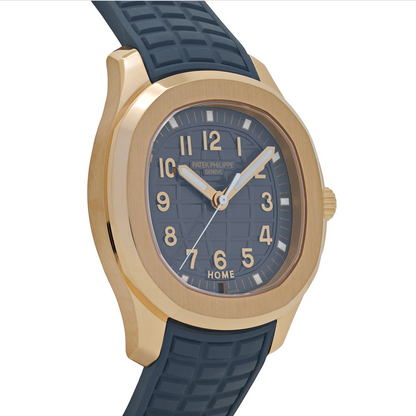 PP Aquanaut 5269R-001 'Travel Time' Quartz Rose Gold Blue Dial (2024)