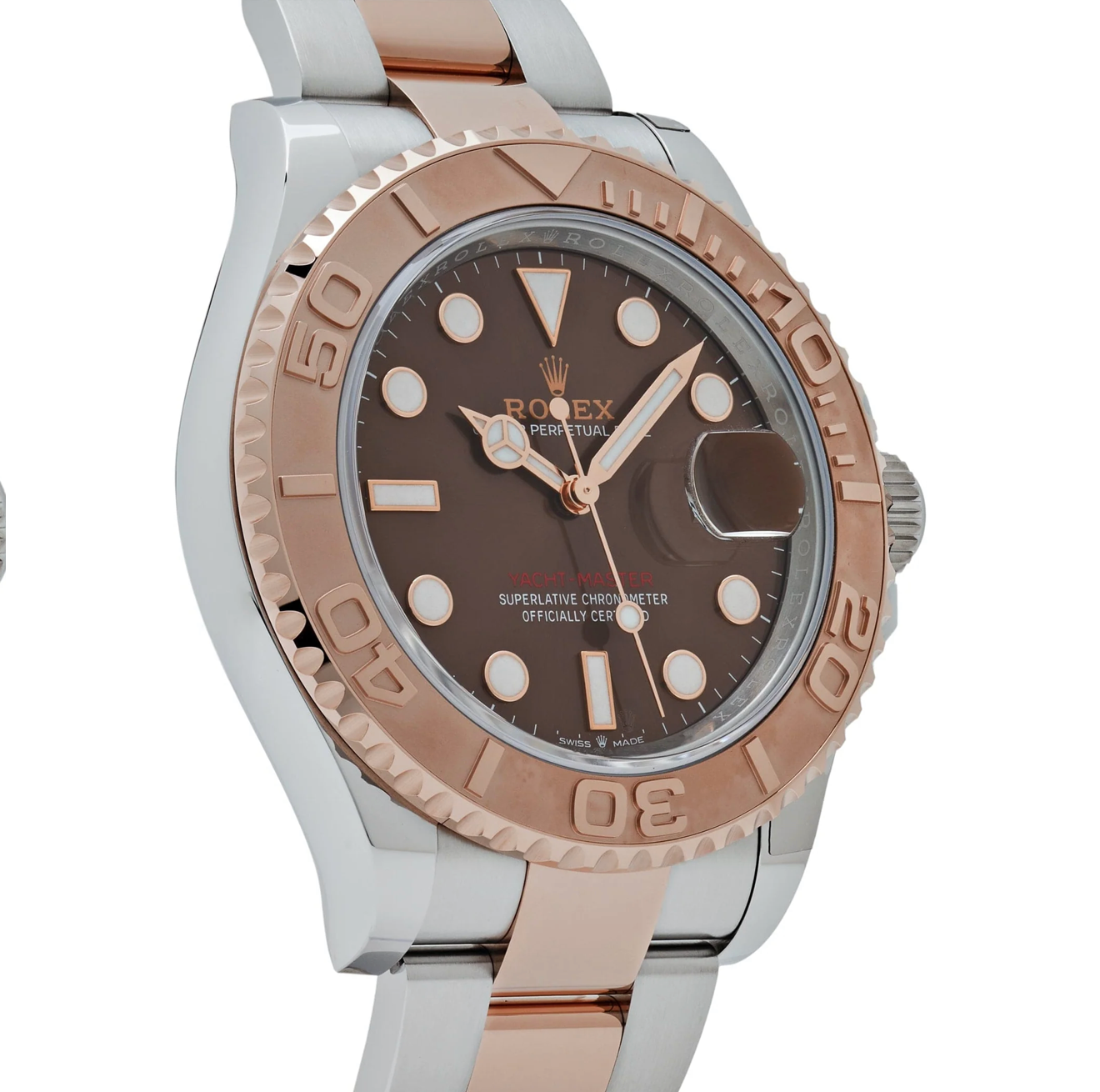 RLX Yacht-Master 40 126621 Stainless Steel Rose Gold Chocolate Dial