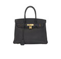 Hermes Togo Birkin 30 Retourne Handbag  ‘Noir’