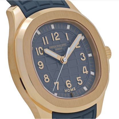 PP Aquanaut 5269R-001 'Travel Time' Quartz Rose Gold Blue Dial (2024)