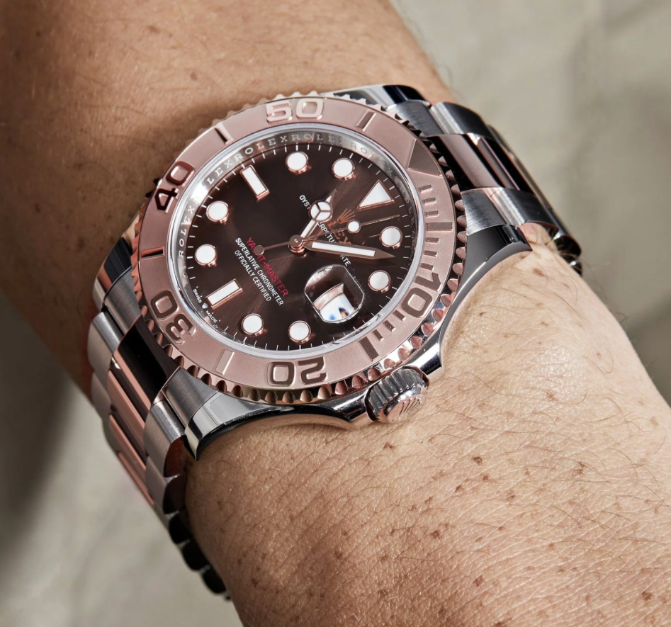 Rolex Yacht-Master 40 126621 Stainless Steel Rose Gold Chocolate Dial
