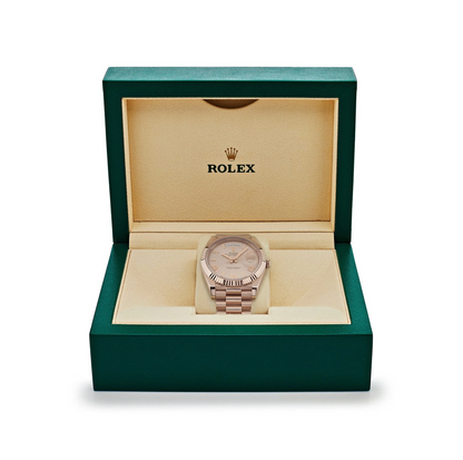 RLX Day-Date 40 228235 Rose Gold Sundust Roman Dial (2023)