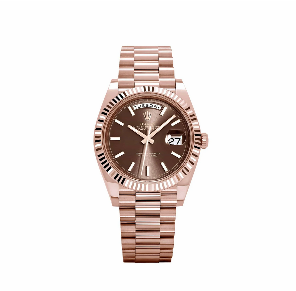 Rolex Day-Date 40 Reference 228235 Rose Gold Chocolate Dial