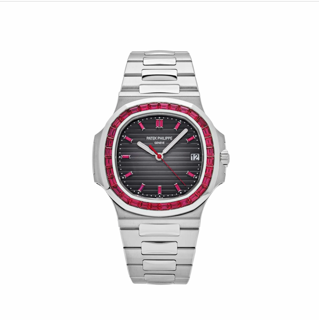 PP Nautilus 5711/112P-001 Platinum Grey Dial Ruby Bezel