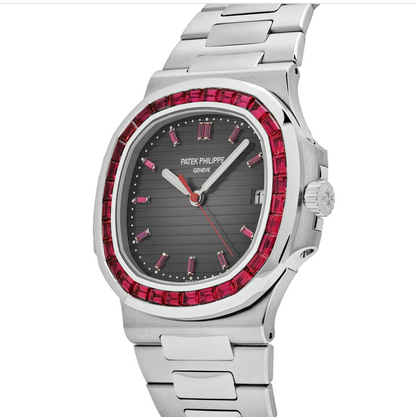 PP Nautilus 5711/112P-001 Platinum Grey Dial Ruby Bezel
