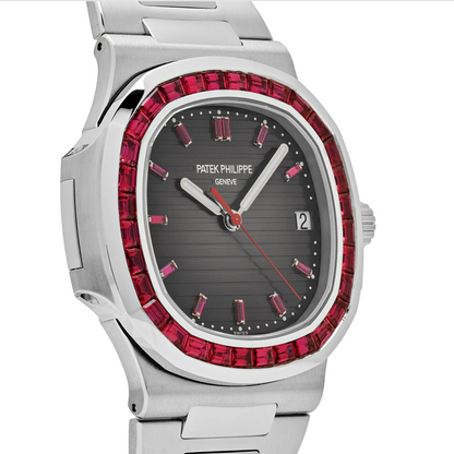 PP Nautilus 5711/112P-001 Platinum Grey Dial Ruby Bezel