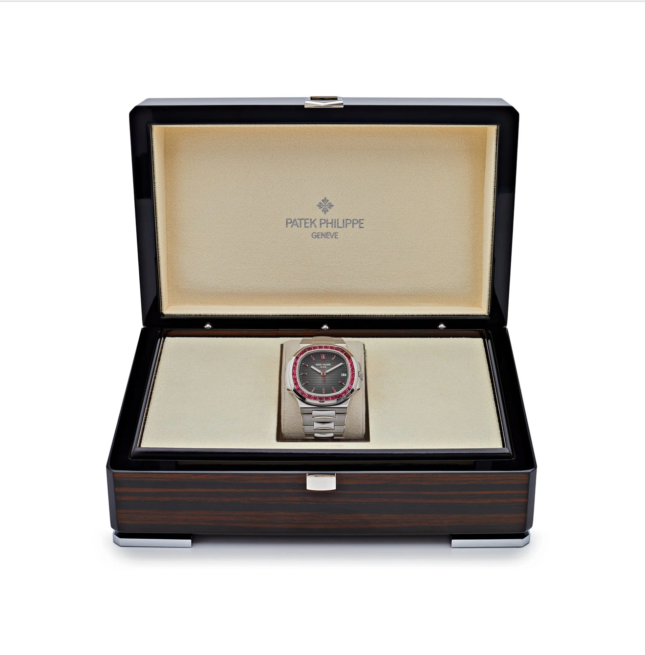 Patek Philippe
 Nautilus 5711/112P-001 Platinum Grey Dial Ruby Bezel