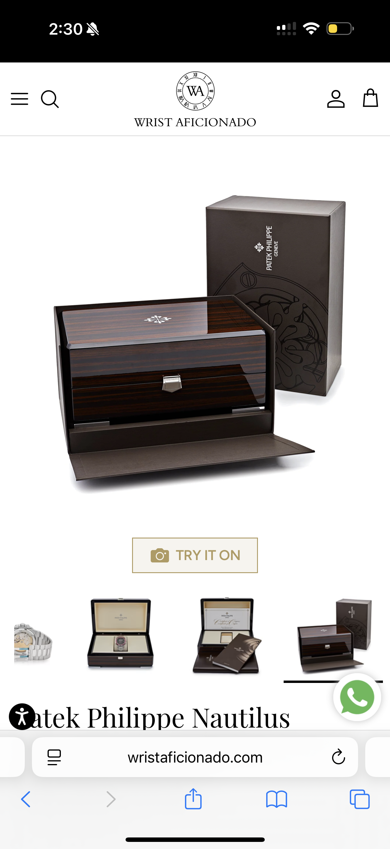 PP Nautilus 5711/112P-001 Platinum Grey Dial Ruby Bezel