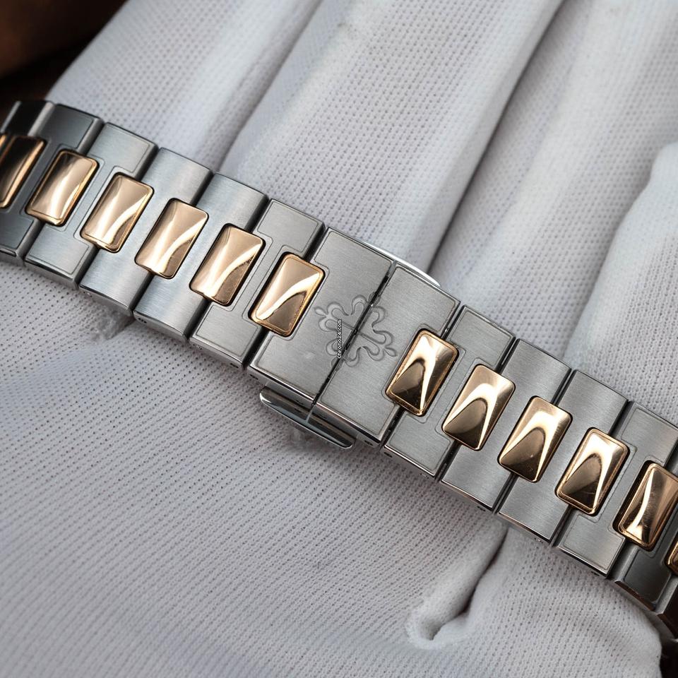 PP Nautilus 5980/1AR-001 Chronograph Stainless Steel Rose Gold Blue Dial