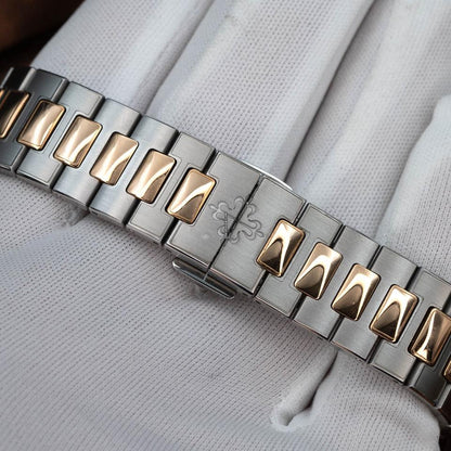 PP Nautilus 5980/1AR-001 Chronograph Stainless Steel Rose Gold Blue Dial