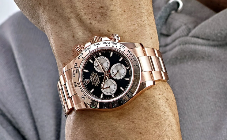 RLX Daytona 126505 Rose Gold Bright Black Dial