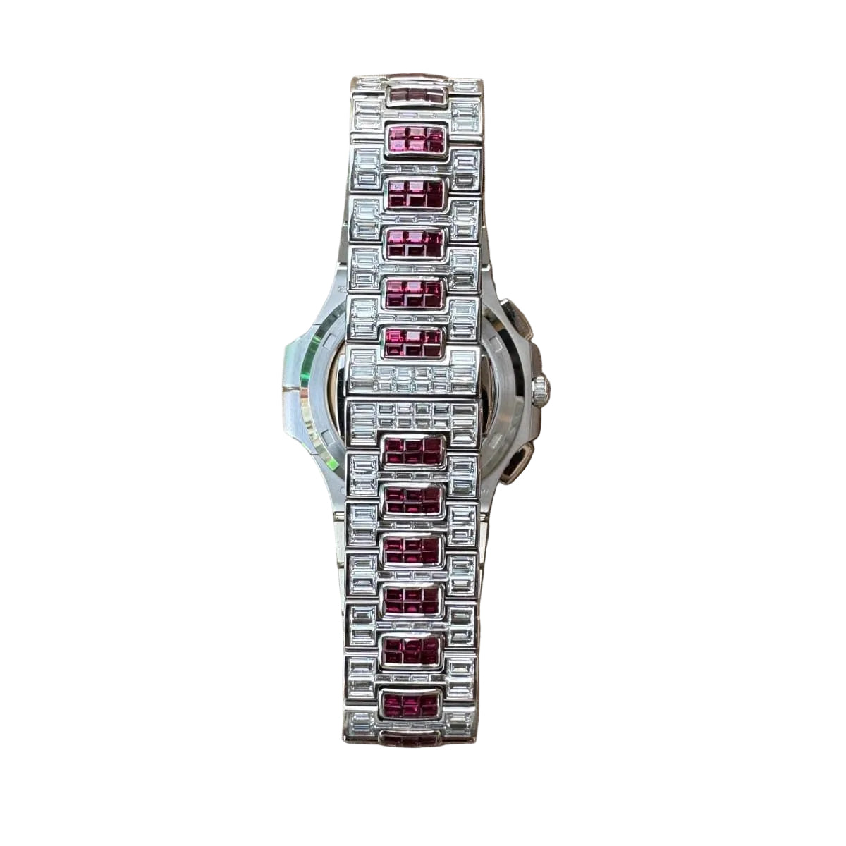 Patek Philippe 5990/1422G Nautilus Travel Time Ruby Gem-Set lab stone